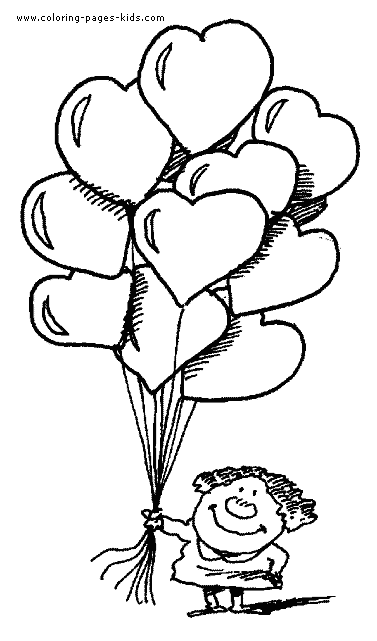 Valentine's day color page, holiday coloring pages, color plate, 