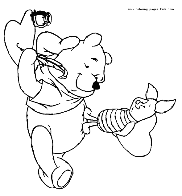 Valentine's day Coloring pages. Winnie the Pooh Valentine's color page Valentine's day Coloring pages. Winnie the Pooh Valentine's color page