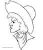 Free Cowboy coloring page for kids