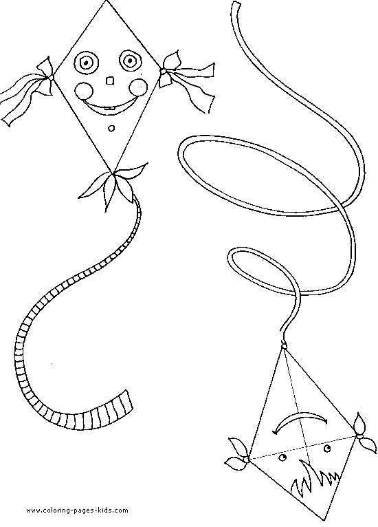 Miscellaneous Coloring pages. Kites Coloring pages. Kites color page