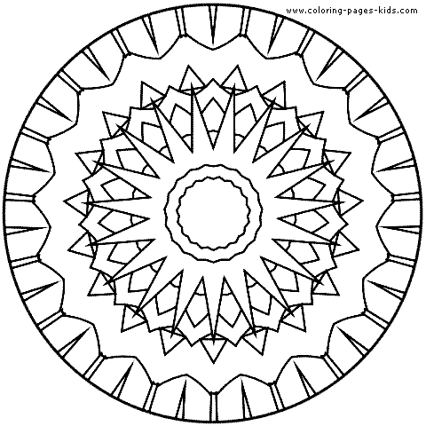 Mandala Coloring Pages on Mandala Color Page   Coloring Pages For Kids   Miscellaneous Coloring