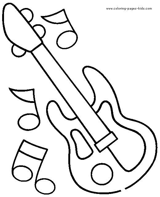 Guitar Coloring Pages