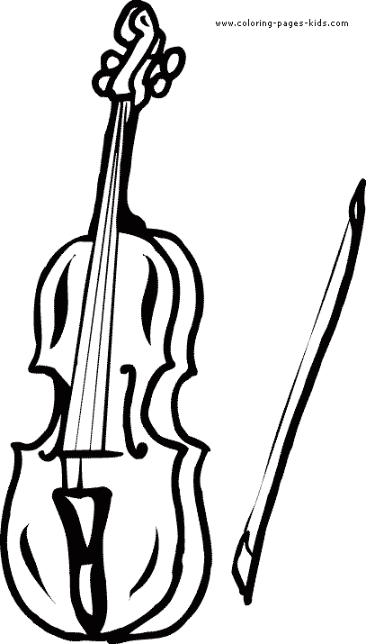 Bass Violin Music color page,  coloring pages, color plate, coloring sheet,printable coloring picture