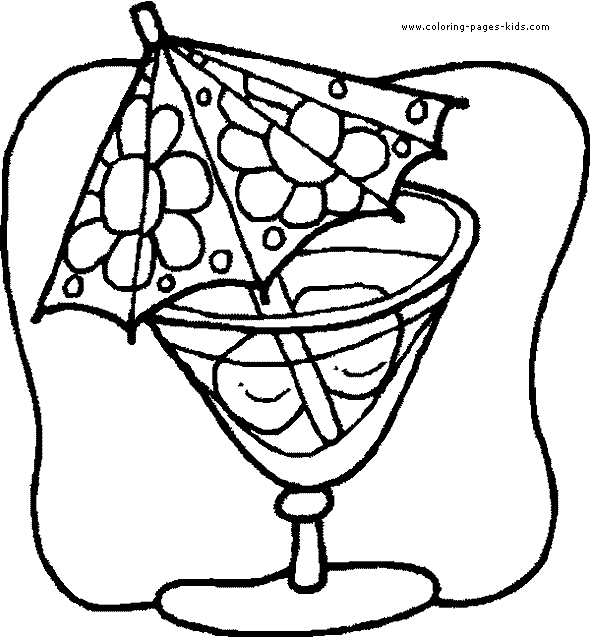 Cocktail color page, Drink coloring pages, color plate, coloring sheet,printable coloring picture