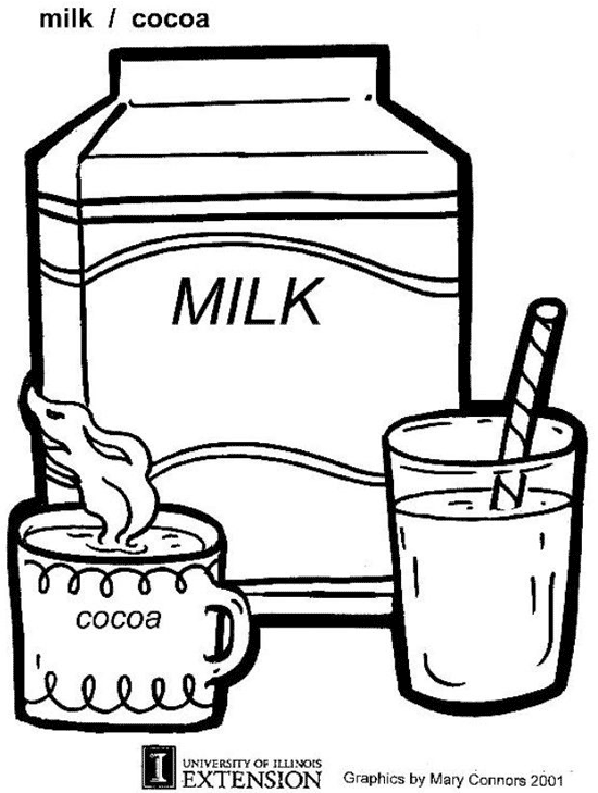 Milk color page, Drink coloring pages, color plate, coloring sheet,printable coloring picture