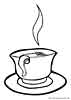Cup of Tea coloring page for kids