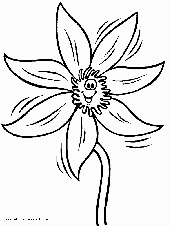 coloring pages of flowers for kids. Flowers Coloring pages