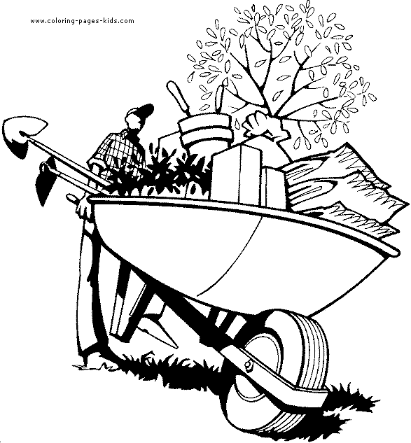 garden tools coloring pages - photo #11