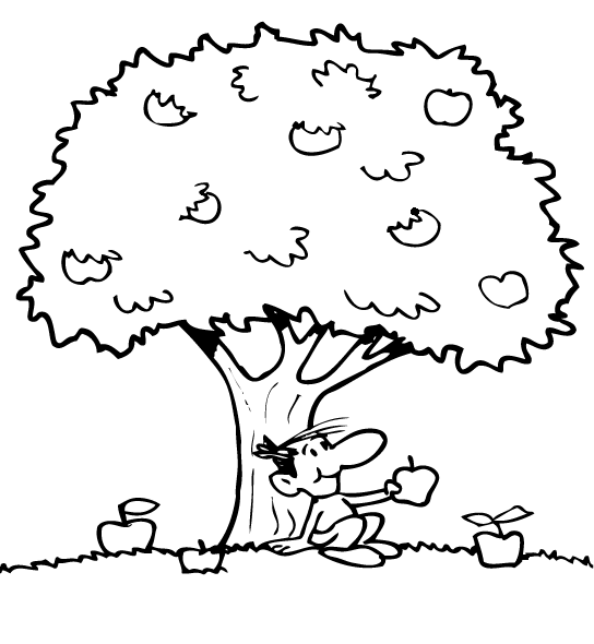 Apple Tree Tree color page, coloring pages, color plate, coloring sheet,printable coloring picture