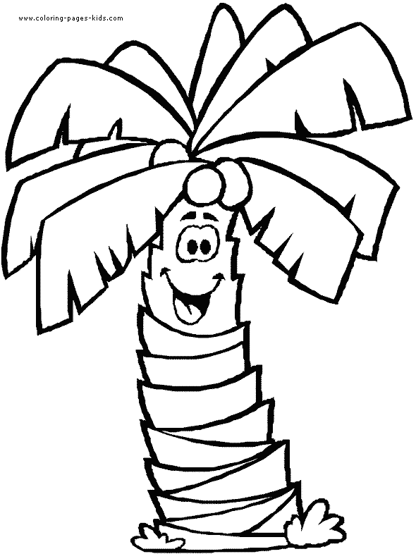 Palm tree Tree color page, coloring pages, color plate, coloring sheet,printable coloring picture