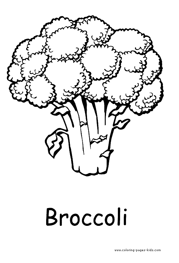 Broccoli Vegetable color page, coloring pages, color plate, coloring sheet,printable coloring picture
