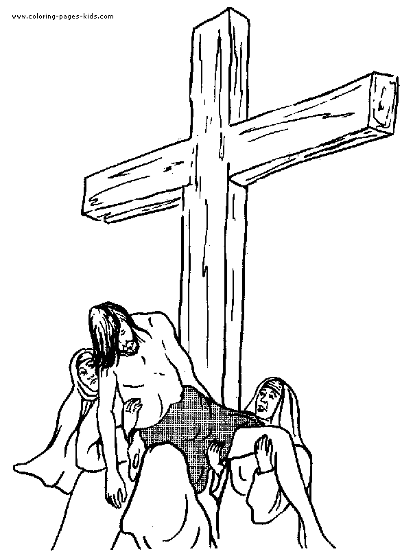 Jesus On Cross Easter Coloring Pages