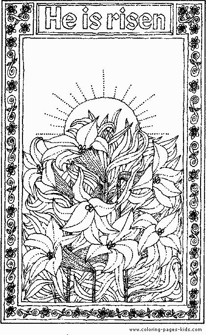 coloring pages of easter. Religious Easter color page,