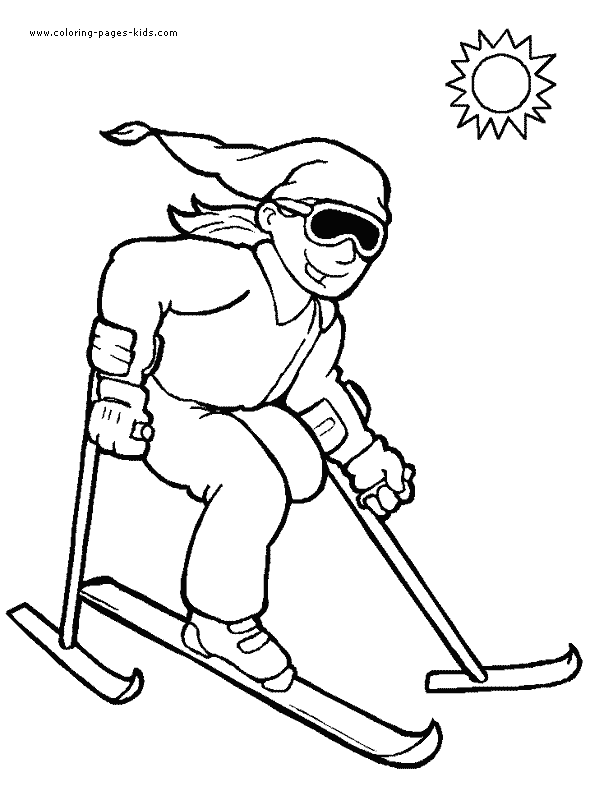 Athlete with disability sports coloring pages for kids