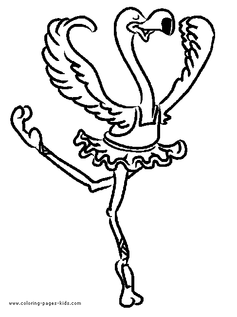 Ballet Flamingo color sports coloring pages, color plate, coloring sheet,printable coloring picture