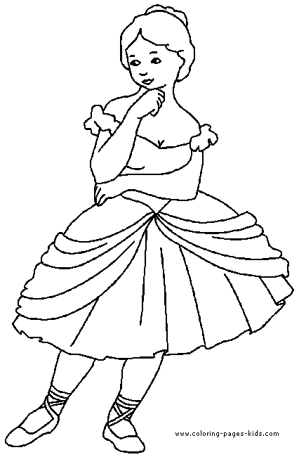 Ballerina coloring pages for kids