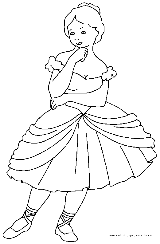Ballet, Ballerina and Dancing color page, sports coloring pages, color plate, coloring sheet,printable coloring picture