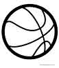 Basketball coloring page for kids
