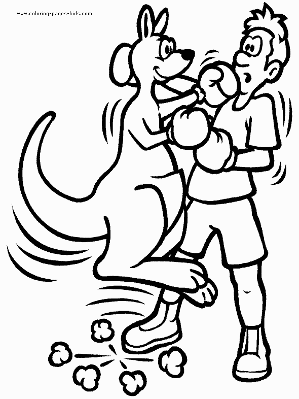 Free Boxing coloring pages for kids