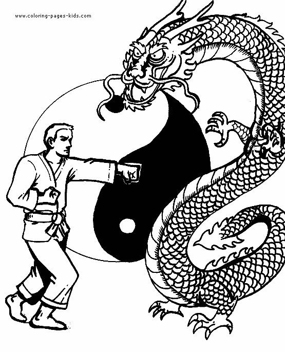 Karate Coloring Page Karate color page