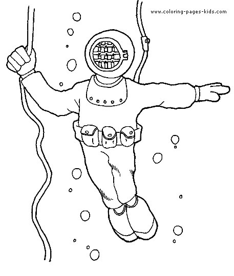 ocean diving coloring pages - photo #30