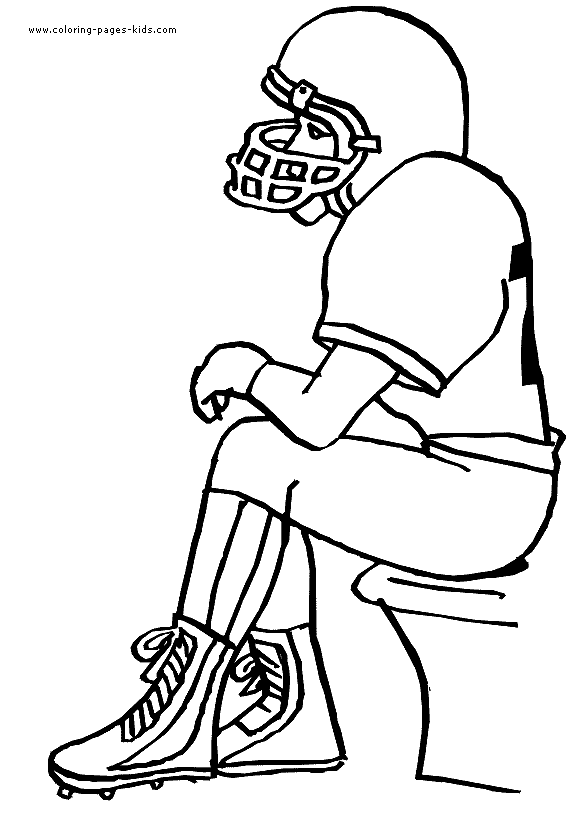 Rugby player coloring picture