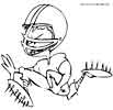 Football coloring picture