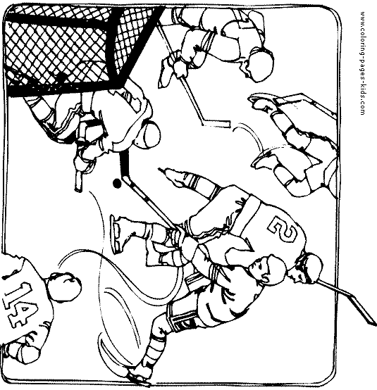 Ice Hockey coloring pages for kids