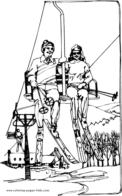 ski lift coloring pages - photo #3