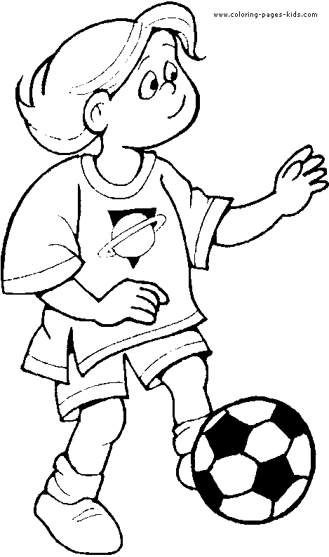 Soccer girl coloring page