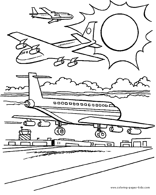 blank page with border. airport coloring pages