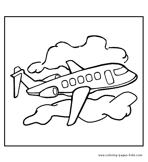 Printable Airplane flying coloring page