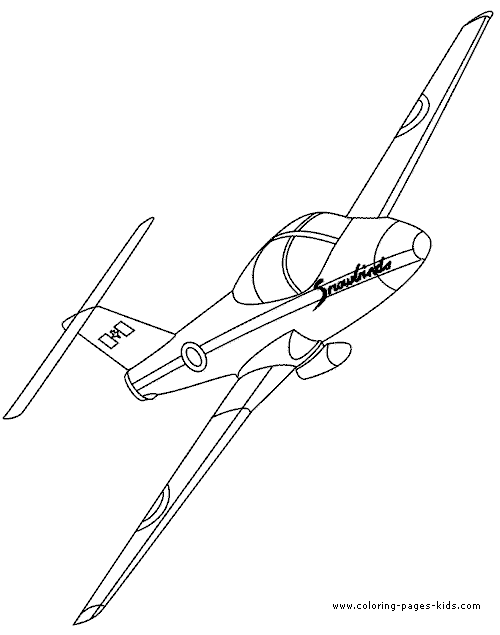 Free Airplane coloring pages 