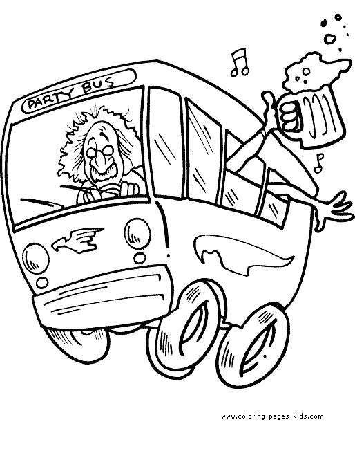 cartoon bus coloring pages - photo #21