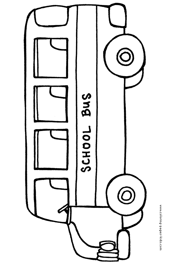 Free coloring pages of back to school bus