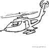 Military Helicopter coloring page for kids