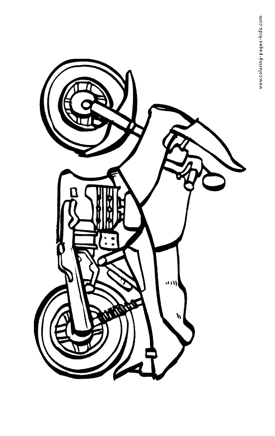 transportation coloring pages. motorcycle-coloring-page-06.