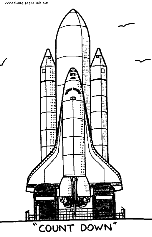 Space Shuttle color page transportation coloring pages, color plate, coloring sheet,printable coloring picture