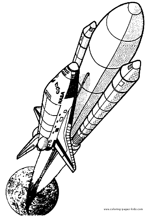 Space Shuttle color page transportation coloring pages, color plate, coloring sheet,printable coloring picture
