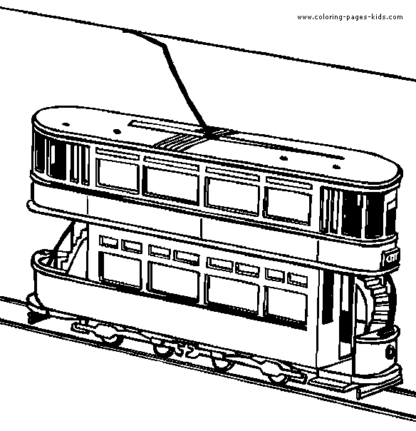Dubble tram coloring page