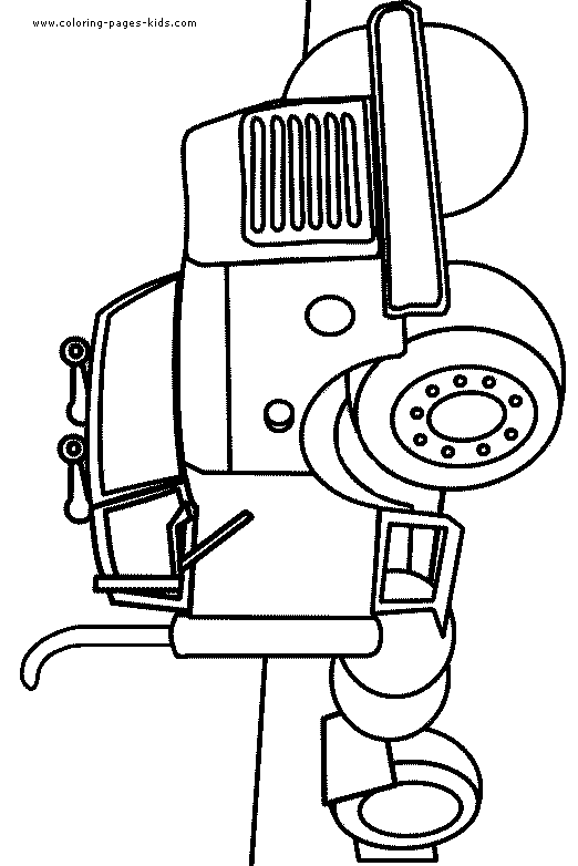 Truck color pages - Coloring pages for kids - Transportation coloring