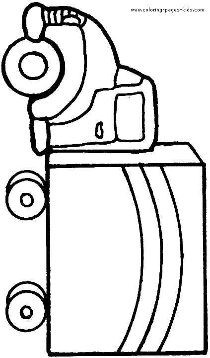 Truck color pages - Coloring pages for kids - Transportation coloring