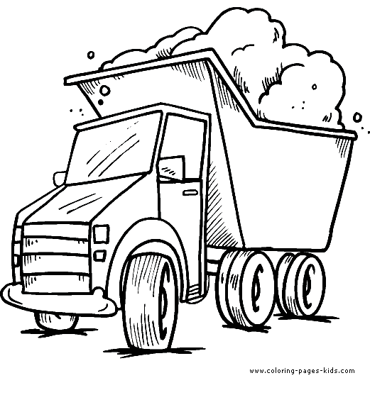 Truck color page, transportation coloring pages, color plate, coloring sheet,printable coloring picture