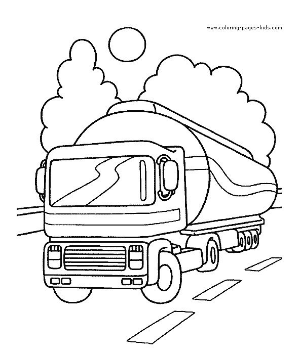 Truck coloring page 1 - A detailed truck design for coloring
