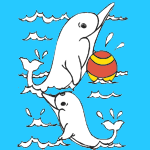 Dolphins coloring pages