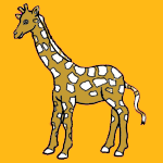 Giraffes coloring pages for kids