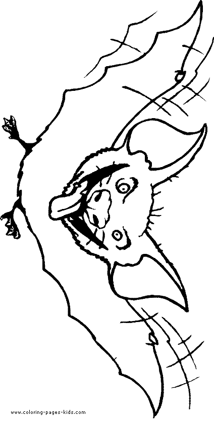 Silly crazy bat colouring page