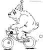 Bear on a bike