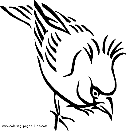 Small Cardinal Bird coloring picture