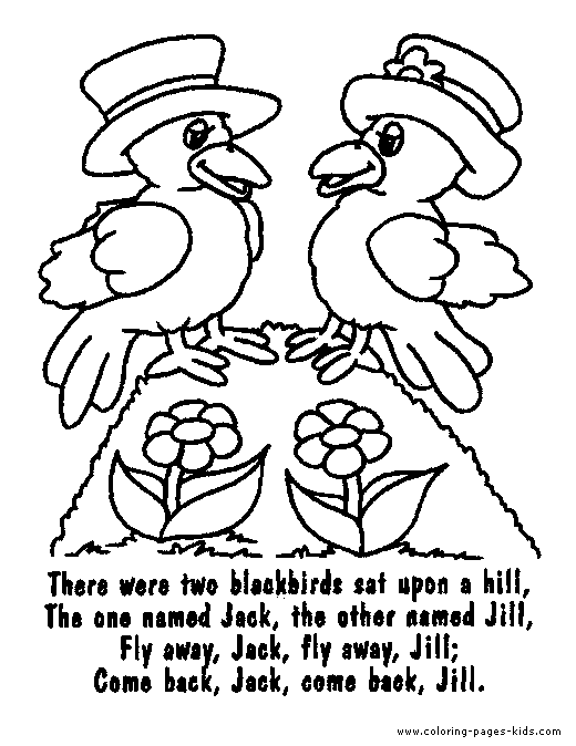 Blackbirds coloring page